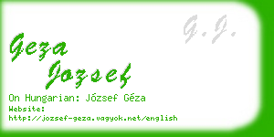 geza jozsef business card